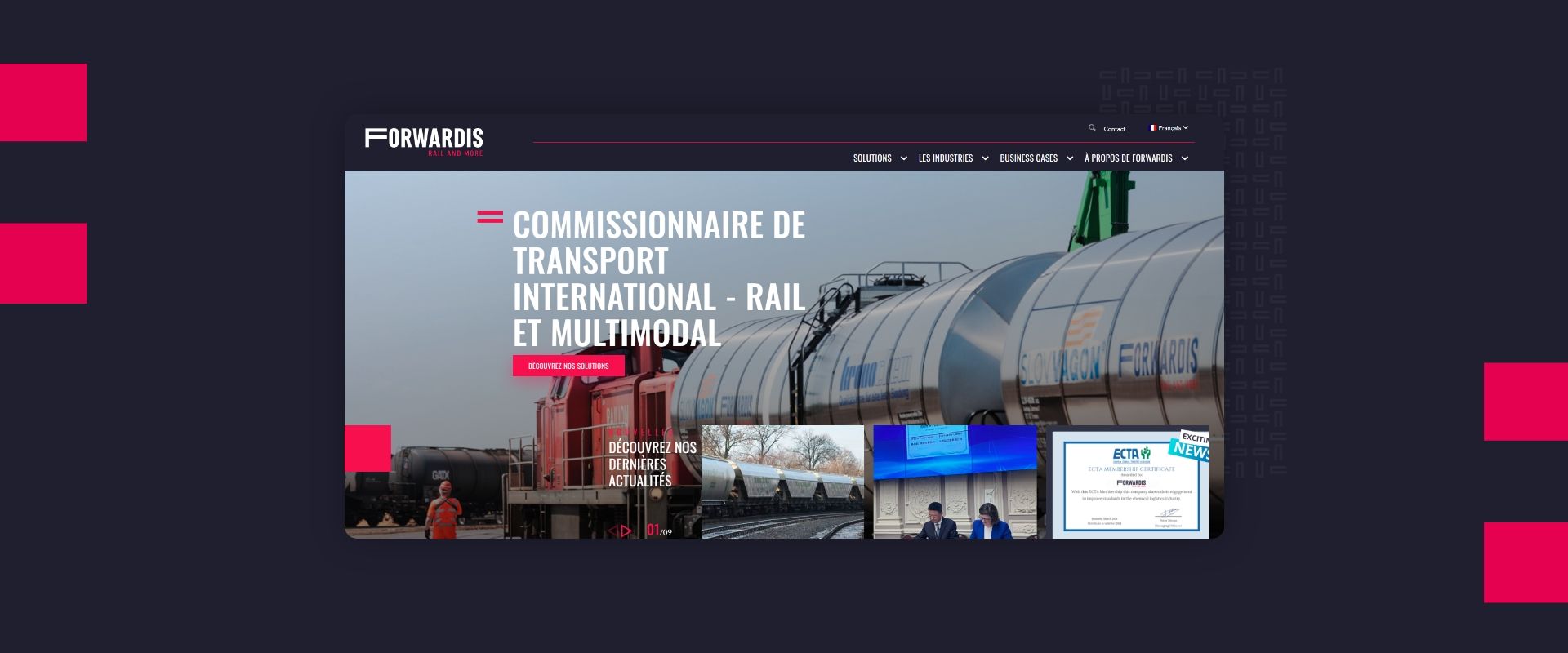 Accueil desktop du site forwardis.com