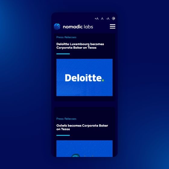 Page interne mobile du site nomadics-labs.com